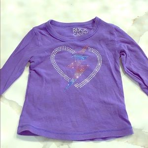 Purple rock candy long sleeve rhinestone shirt